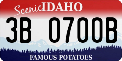 ID license plate 3B0700B