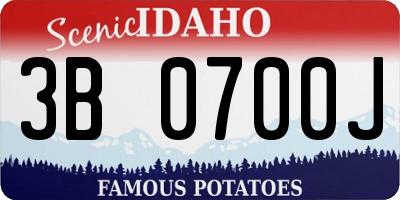 ID license plate 3B0700J