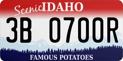ID license plate 3B0700R