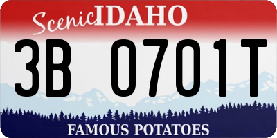 ID license plate 3B0701T