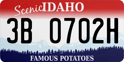 ID license plate 3B0702H