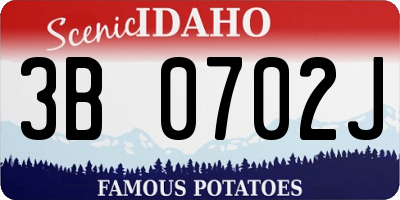ID license plate 3B0702J