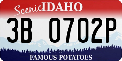 ID license plate 3B0702P