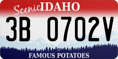 ID license plate 3B0702V