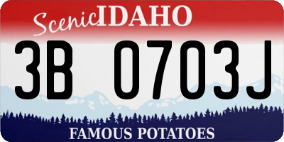 ID license plate 3B0703J