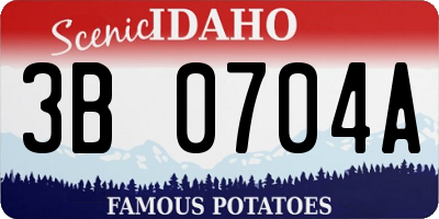 ID license plate 3B0704A