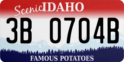 ID license plate 3B0704B
