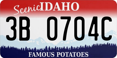 ID license plate 3B0704C