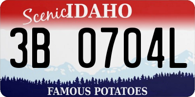 ID license plate 3B0704L