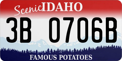 ID license plate 3B0706B
