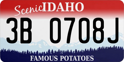 ID license plate 3B0708J