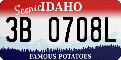 ID license plate 3B0708L