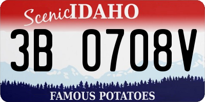 ID license plate 3B0708V