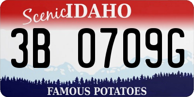 ID license plate 3B0709G