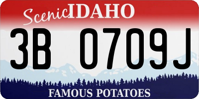 ID license plate 3B0709J
