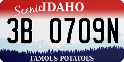 ID license plate 3B0709N