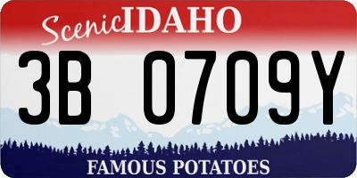 ID license plate 3B0709Y