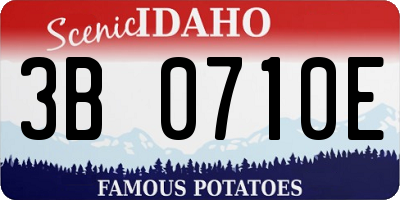 ID license plate 3B0710E