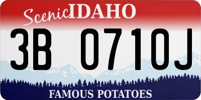 ID license plate 3B0710J