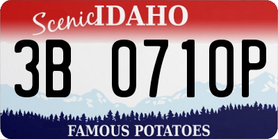 ID license plate 3B0710P
