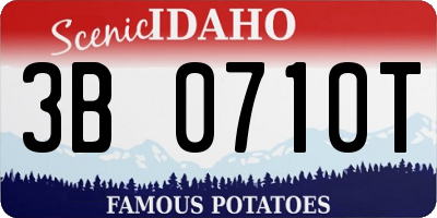 ID license plate 3B0710T