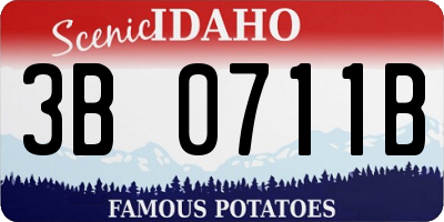 ID license plate 3B0711B