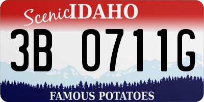 ID license plate 3B0711G
