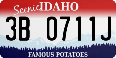 ID license plate 3B0711J