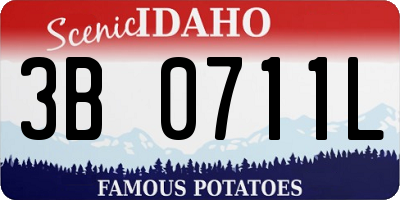 ID license plate 3B0711L
