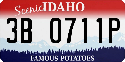 ID license plate 3B0711P