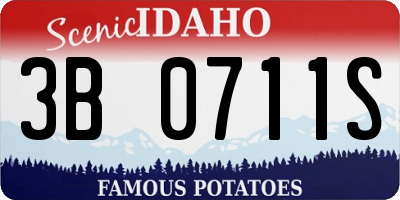 ID license plate 3B0711S