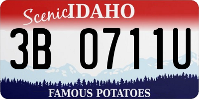 ID license plate 3B0711U