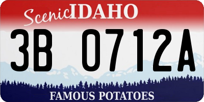 ID license plate 3B0712A