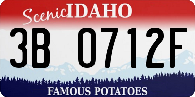 ID license plate 3B0712F