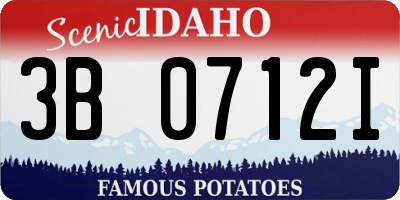 ID license plate 3B0712I