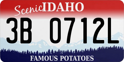 ID license plate 3B0712L