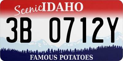 ID license plate 3B0712Y