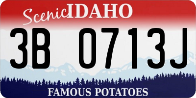 ID license plate 3B0713J