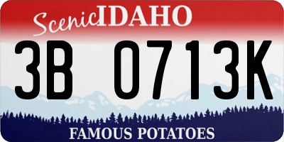 ID license plate 3B0713K