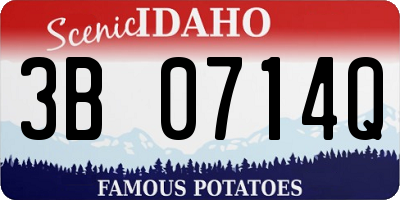 ID license plate 3B0714Q