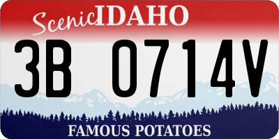 ID license plate 3B0714V
