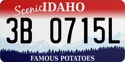 ID license plate 3B0715L