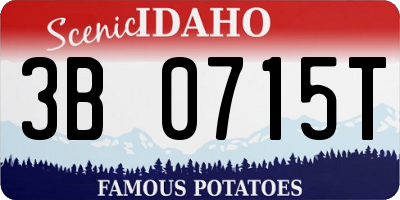 ID license plate 3B0715T