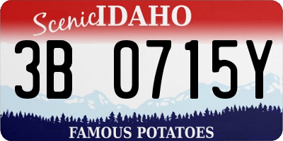 ID license plate 3B0715Y