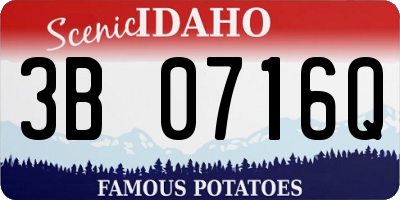 ID license plate 3B0716Q