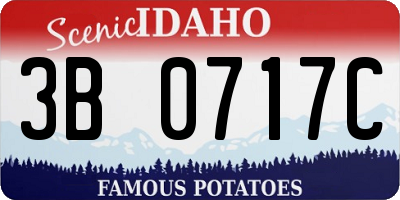 ID license plate 3B0717C