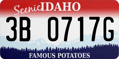 ID license plate 3B0717G
