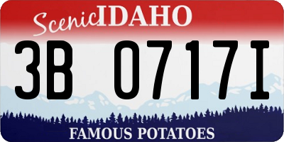 ID license plate 3B0717I