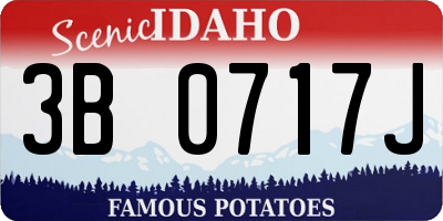ID license plate 3B0717J