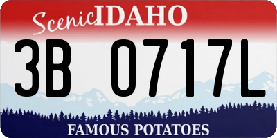 ID license plate 3B0717L